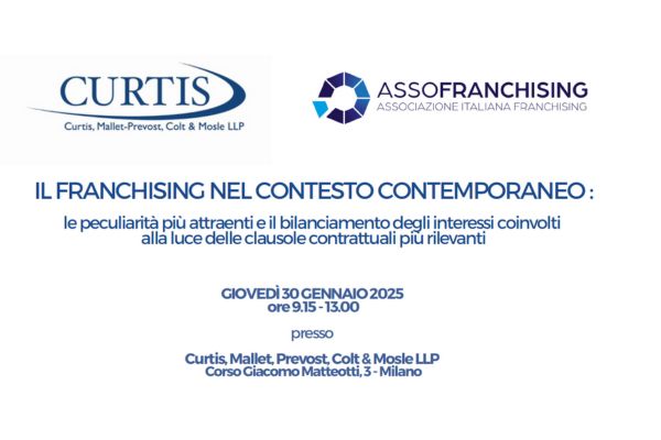 30 gennaio - evento Studio Legale Curtis
